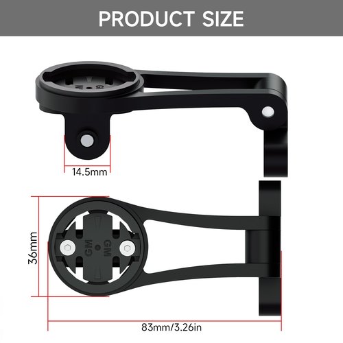 BIKOOCO Out Front Adjustable Bicycle Mount - Bike for Garmin Extended Mountain Bike Computer Road Mountain Cycling GPS Combo Extended Bike Accessories for 38mm Handlebar