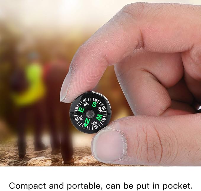 20mm Pocket Compass Lightweight Button Compass Camping for Hiking