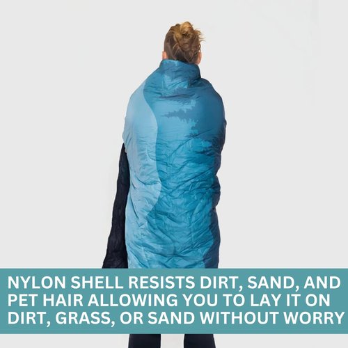 Sitpack Thermal Blanket - Lightweight, Packable, Puffy, Waterproof and Packable Camping Blanket for Travel, Beach, Hammock, and Outdoor Use (Frosty Valley)