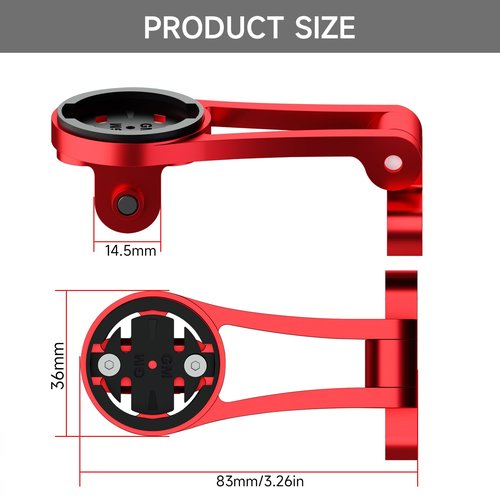 BIKOOCO Out Front Adjustable Bicycle Mount - Aluminum Alloy Bike Mount for Garmin Extended Mountain Bike Computer Road Mountain Cycling GPS Combo Extended Bike Accessories for 32mm Handlebar