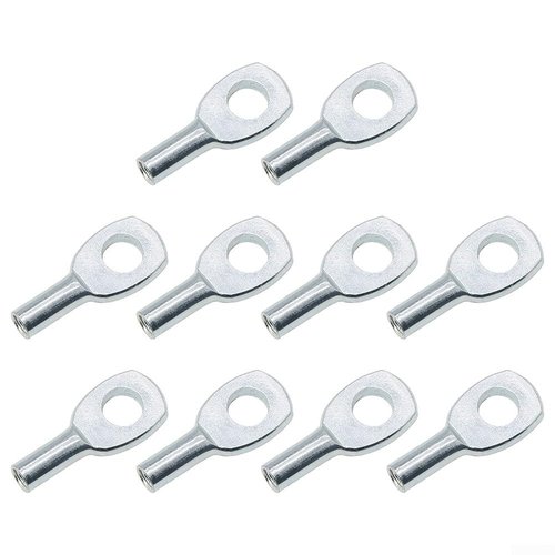 10 Pcs Gym Pulley Machine Cable Eyelet Terminal Interface Port, Gym Machine Accessories For 5Mm/6mm Cable Ball Stopper Interface Port Components For Various Equipment Cables(6mm)