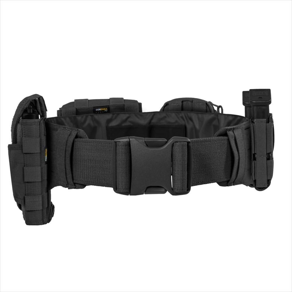 Tasmanian Tiger Warrior Belt LC, Tactical Utility Belt, Laser Cut MOLLE System, Hook-and-Loop Attachment