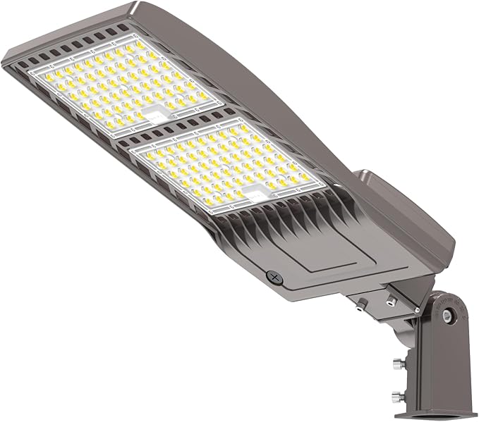 BBESTLED 400W LED Parking Lot Light 56000 Lumen, Parking lot Flood Lights 400W Slip Fitter, Street Area Light UL DLC IP65 5000K Waterproof 100-277VAC Input, LED Pole Stadium Lights Outdoor