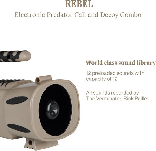 Lucky Duck The Rebel – Electronic Predator Call and Decoy Combo, Coyote and Predator Caller