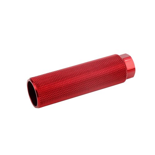 Pufguy 2 Pair Bike Pegs Aluminum Alloy Bike Foot Pegs 4 Inch Bicycle Foot Pegs,Red Fit 3/8 inch Axles