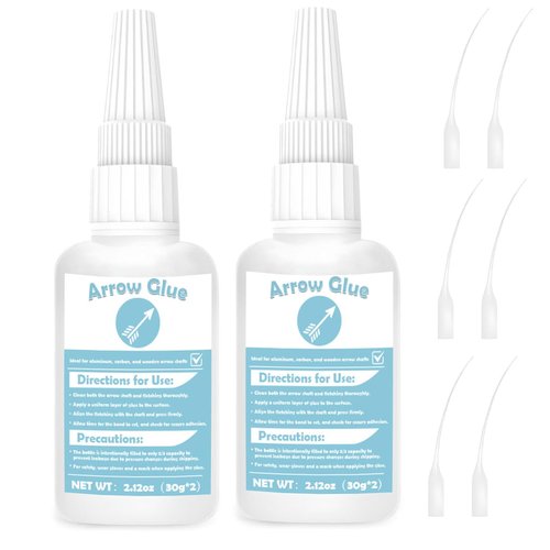 INNOVAYOU Arrow Glue 60g, Strong Fast Curing Fletching Glue, Arrow Insert Adhesive for Fletching Vanes, Feathers and Inserts, Perfect for Aluminum, Carbon and Wooden Shafts