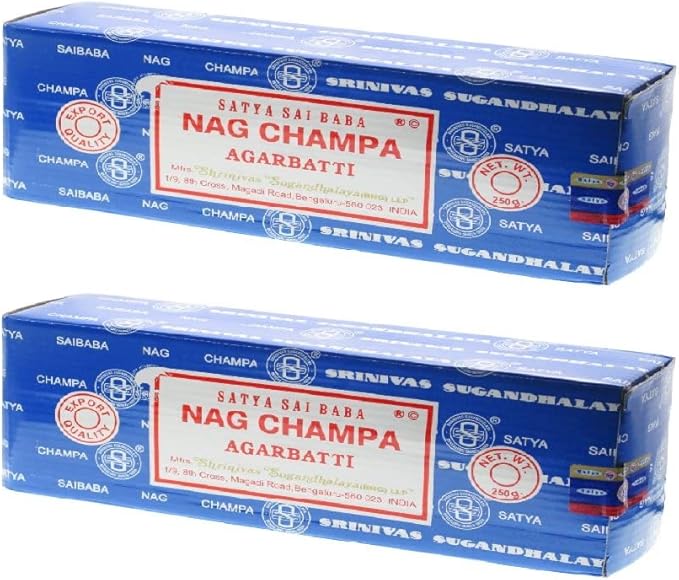 Satya Nag Champa 500g Bulk Incense Sticks for Outdoor Indoor Bedroom Worship Fragrance Stick for Positivity Meditation, Relaxation, Yoga, Healing (Approx 500 sticks)