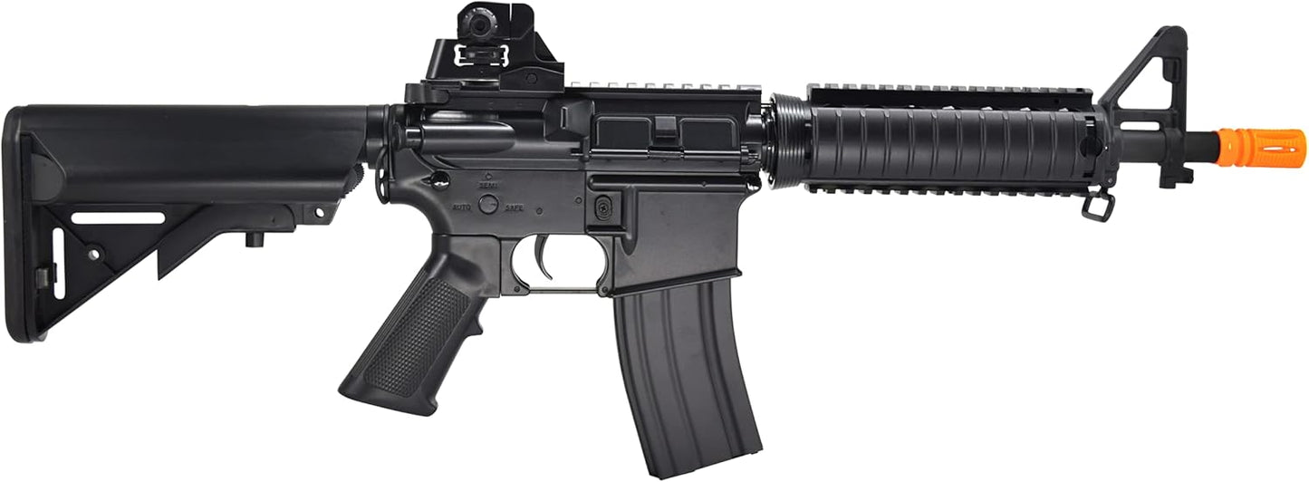SOFT AIR USA Colt M4A1 M4 CQBR AEG Electric Airsoft Rifle with Adjustable Hop-Up, Black, 453 FPS