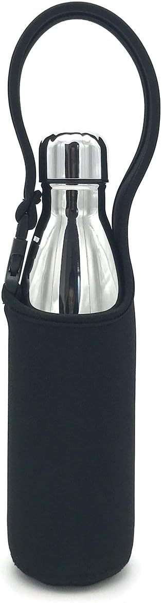Wanty Neoprene 17 Oz Insulated Water Drink Bottle Cooler Carrier Cover Sleeve Tote Bag Pouch Holder Strap for Climbing Cycling and Running Outdoor Activities