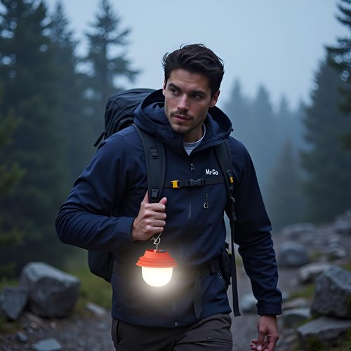 Mr.Go Portable LED Camping Light – Rechargeable Waterproof Outdoor Lantern with 7 Light Modes & Carabiner Clip for Hiking, Tent, Emergency & Backpacking