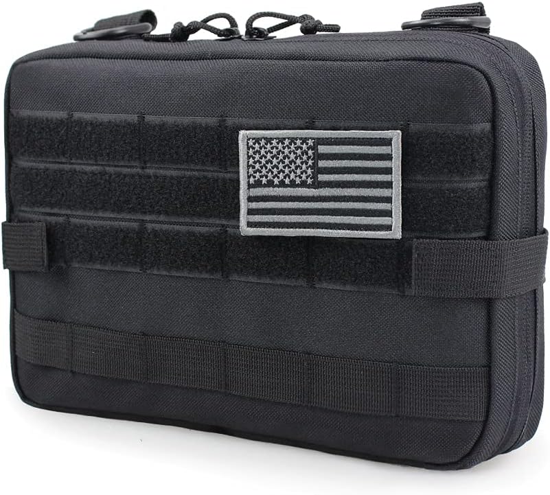 WYNEX Tactical Admin Molle Pouch, Medical EDC EMT Utility Bag Shell Design Attachment Pouches 1000D Nylon Hiking Belt Bags
