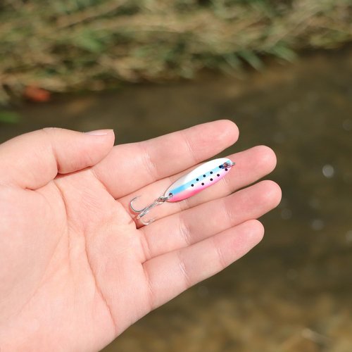 EXAURAFELIS 5pcs Fishing Lures Casting Spoon Lure Fishing Spoons Lures Troutlure Bass Lure Crappielure Pikelure Walleyelure for Saltwater and Freshwater with Tackle Box 1/4oz