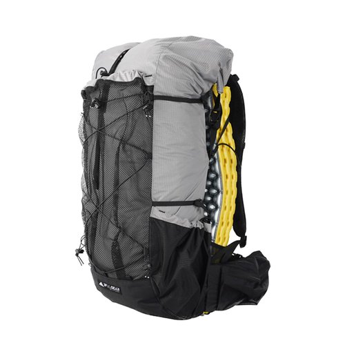windhike 3F UL GEAR 56L Internal Frame Hiking Backpack, Lightweight Breathable Pack-Fix Trekking Poles & Moisture-proof Pads for Backpacking (Grey)