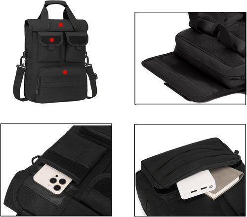 ArcEnCiel 12.9-14 Inch Laptop Tactical Messenger Bag Men MOLLE Sling Pack Briefcase Gear Handbags Utility Carry Satchel