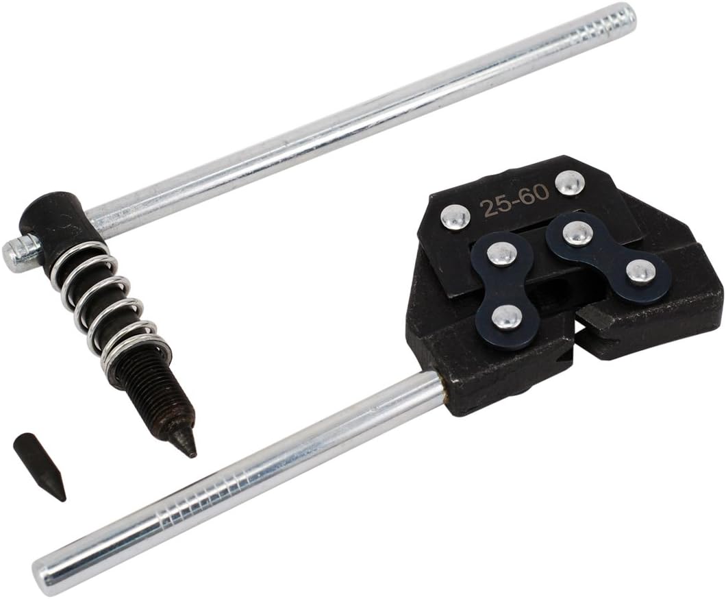 Roller Chain Breaker Detacher Cutter for #25-60 Roller Chains Motorcycle Bicycle Go Kart ATV Chains Replacing