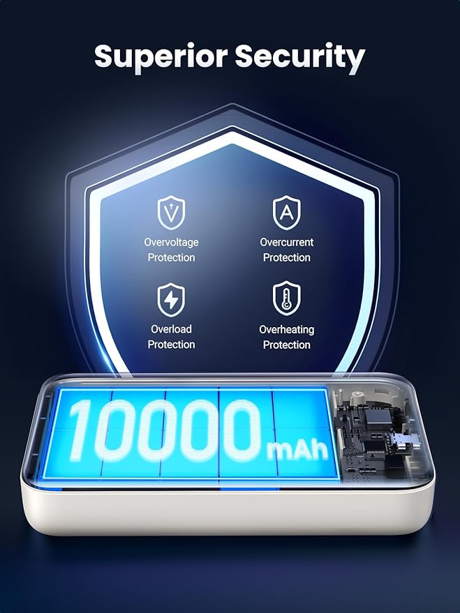 UGREEN Magnetic Power Bank,10,000mAh Wireless Portable Charger, PD 20W Fast Charging Battery Pack with USB-C for Magsafe, iPhone 16/16 Pro/15/15 Plus/15 Pro/15 Pro Max, iPhone14/13/12 Series