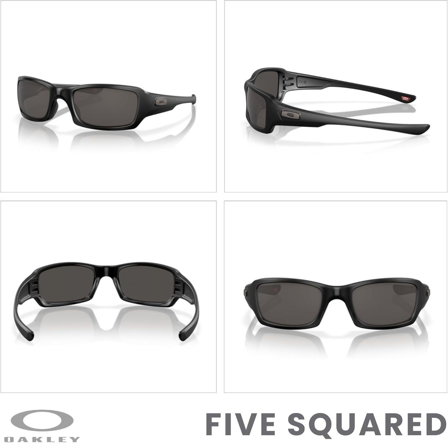 OAKLEY Fives Squared OO9238 Sunglasses For Men + BUNDLE Leash+ Bundle Accessory Leash Kit, Microfiber Pouch