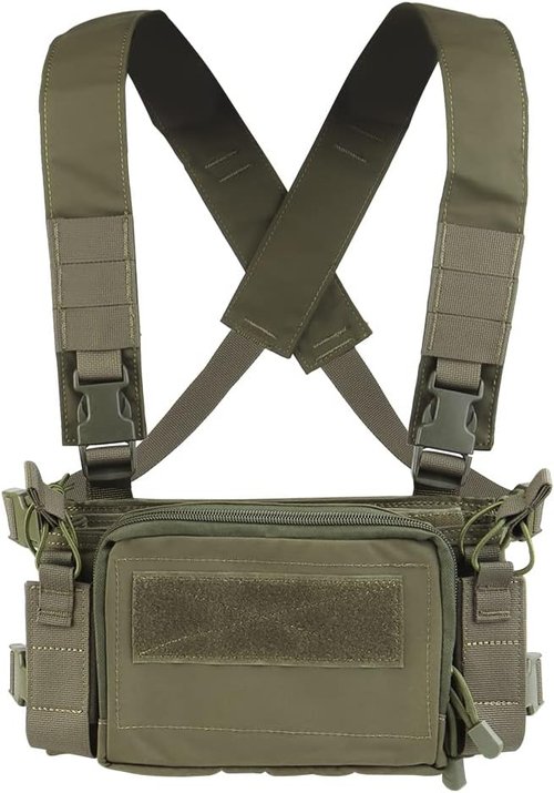 Camouflage Tactical Vest Airsoft Ammo Chest Rig 5.56 9mm Magazine Carrier Combat Tactical Military