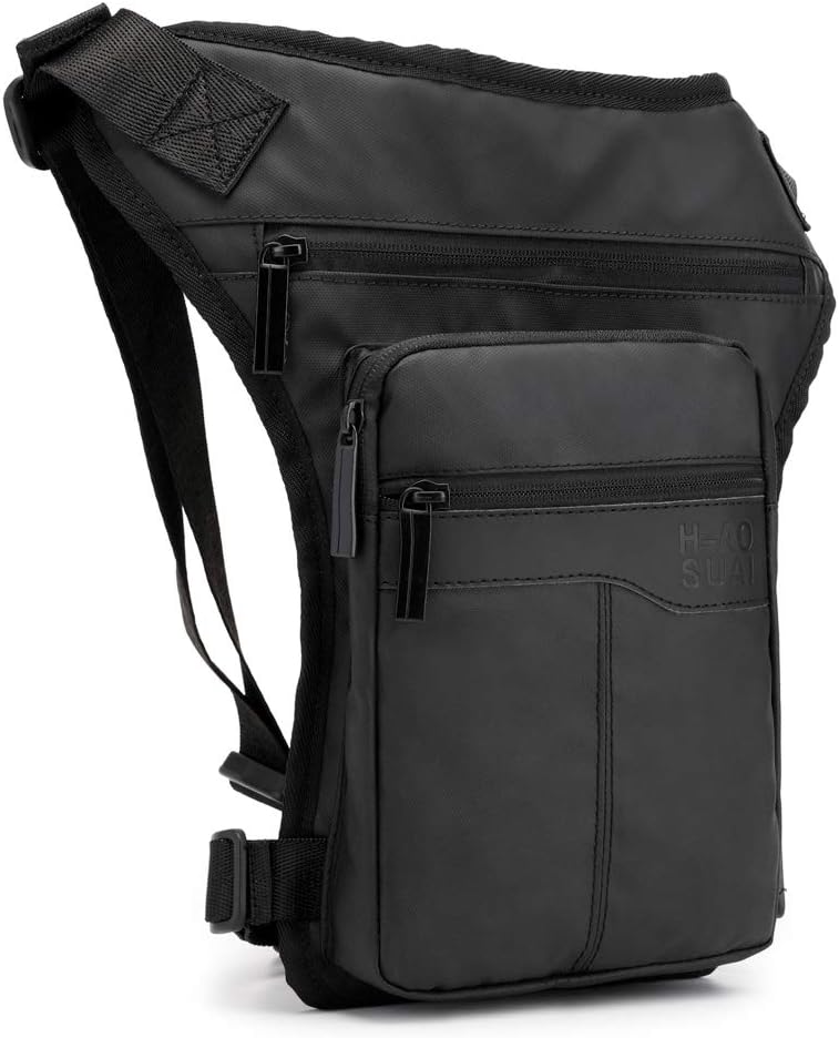 Nylon Drop Leg Bag Hiking Waist Pack for Men Women Tactical Motorcycle Bike Cycling Riding Travel Outdoor Sports Fanny Pouch