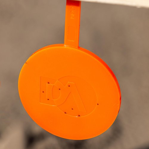 DA Targets 6” Self-Healing Targets for Shooting - Bright Fluorescent Orange - Safe Ricochet-Free Design - for Rifle, Pistol, Handgun - Indoor, Outdoor Use - Perfect for Gun Range Practice