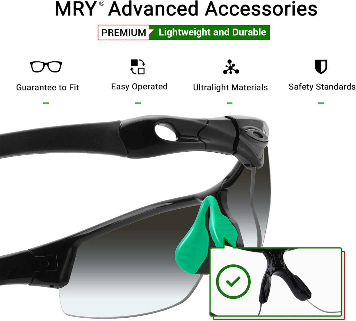 Mryok Replacement Nosepiece Nosepad for Oakley Radar Path EV RadarLock Sunglass