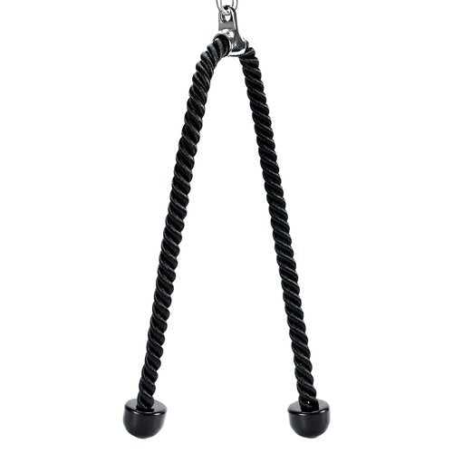 Warmroom Long Tricep Pull Down Rope Exercise Tricep Rope 55 inch Pull Down Rope with Latch Gym Cable Machine Accessories