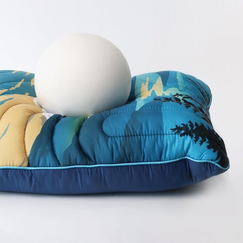 hotkoko Camping Pillow,Supportive Compressible Travel Pillow Middle Size Lightweight Camp Pillow with Storage Bag for Camping,Hiking,Backpacking,Airplane