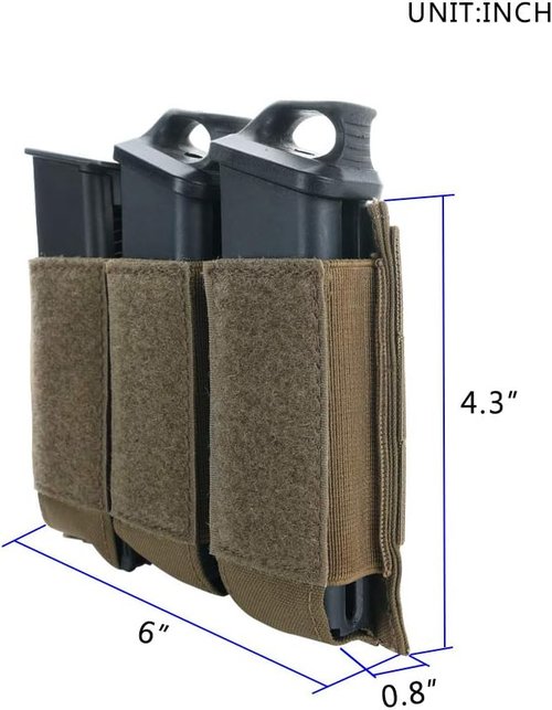 EXCELLENT ELITE SPANKER Tactical Open Top Double/Triple Pistol Mag Pouch for Glock M1911 92F Magazines 40mm Grenade
