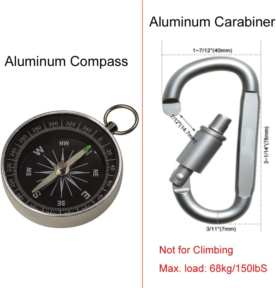 Outdoor Survival Kit 7 in 1,Mini Emergency Survival Gear Small Camping Equipment Pocket Tool Gadgets Stocking Stuffers Ideal for Boys Kids Hiking