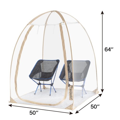 TopGold Pop-Up Sports Tent, Transparent Bubble Tent for Winter Sports,50"x50"x64"