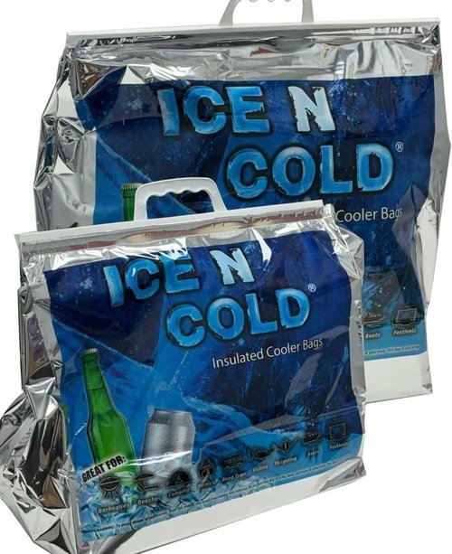 Insulated Picnic/Shopping Cooler Bags, Pack of 2, Lightweight Soft Collapsible, Large Capacity, 35lbs, Fast Same Day Shipping