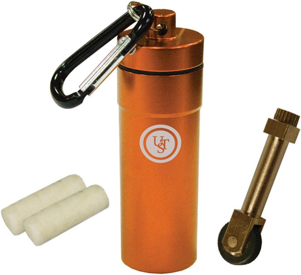 Ultimate Stoke Kit: Micro SparkWheel Fire Starter & 2 Light-Me Tinder Pieces in Waterproof Case for Camping & Survival