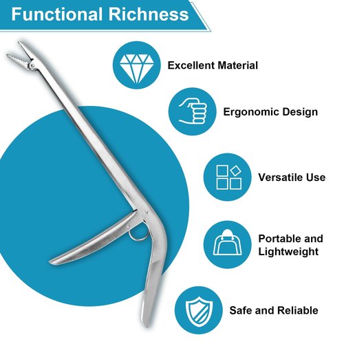 Fish Hook Remover, Premium Stainless Steel Fish Hook Remover Tool - Essential Fishing Pliers, with Strong Jaw Grip and Serrated Teeth, Suitable for All Fishing Environments, 11-1/2 Inches