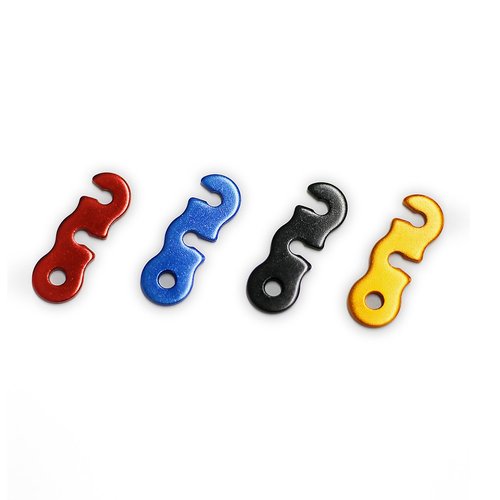 Qishing 20 Pieces Aluminum Alloy Guyline Cord Adjusters Rope Adjusters Tent Tensioners Tent Wind Rope Buckles Camping Accessories for Tent Camping Hiking Backpacking Outdoor Activity