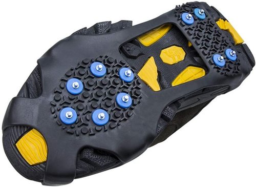 Ice Cleats, Ice Grippers Traction Cleats Shoes and Boots Rubber Snow Shoe Spikes Crampons with 10 Steel Studs Cleats Prevent Outdoor Activities from Wrestling