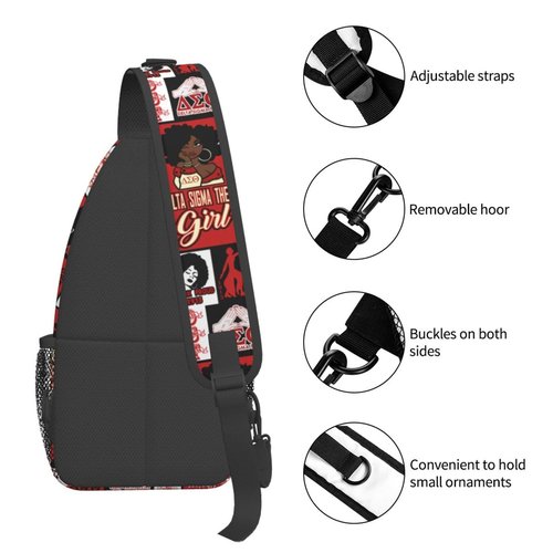 ERETWWA Elephant 1913 Delta Sling Bag Sigma Sorority for Women Gifts Lightweight Crossbody Daypack Chest Adjustable, Style2