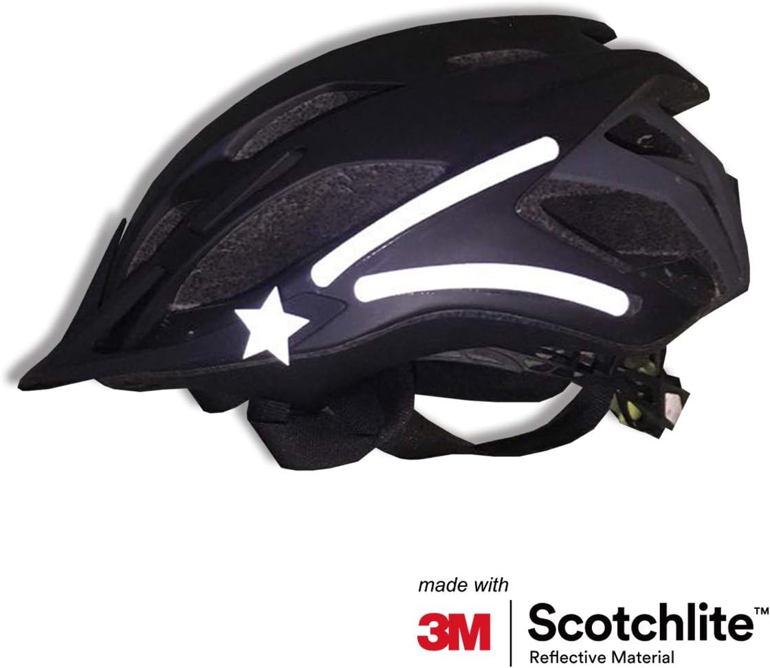 Salzmann 3M Reflective Stickers - Soft Stickers for Backpacks, Bikes, Helmets, prams, etc. - Made with 3M Reflective Material