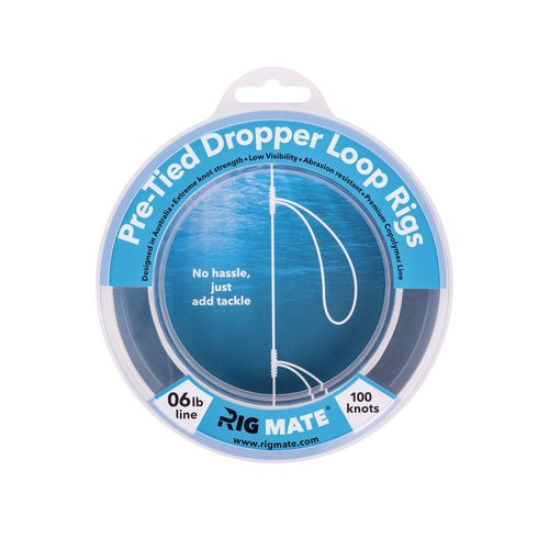 6 lb Pre-Tied Dropper Loop Rigs. Fishing Line Spool. Loops 18 Inches Apart with 5.5 Inch Loop Size. Perfect for Saltwater & Freshwater Fishing. Perfect for Snapper & Other Bottom Feeding Fish.