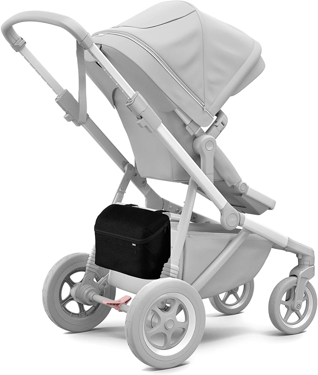 Thule Stroller Organizer - Convenient Storage - Easy to Attach - Internal & Exterior Pockets - Zipper top - Compatible Sleek, Spring & Shine