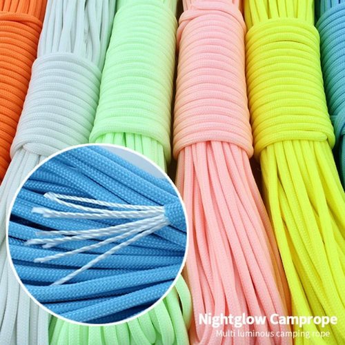 9 Strand 550 Luminous Glow in The Dark Paracord Parachute Cord 100FT (Blue)