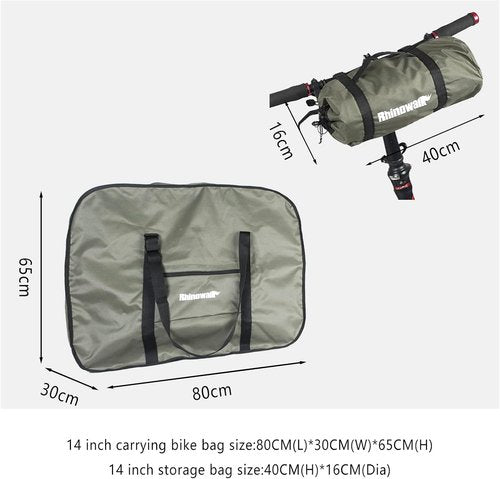 CamGo 20 Inch Folding Bike Bag - Waterproof Bicycle Travel Case Outdoors Bike Transport Bag for Cars Train Air Travel (Black, 20 inch)