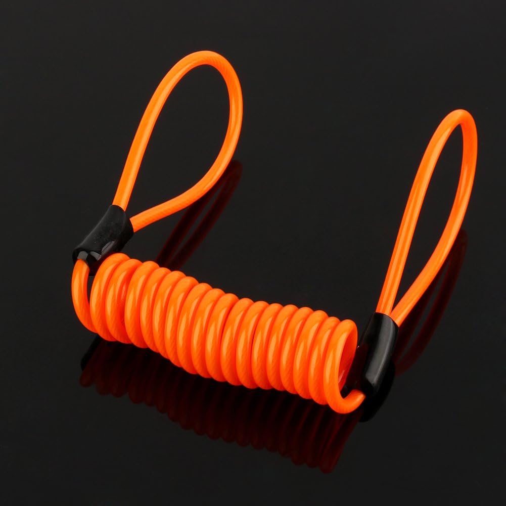 Motorcycle Reminder Cable, 1.2m Reminder Coil Cable Multipurpose Security Reminder Cable Tool for Scooter Motorcycle Bike Brake Disc