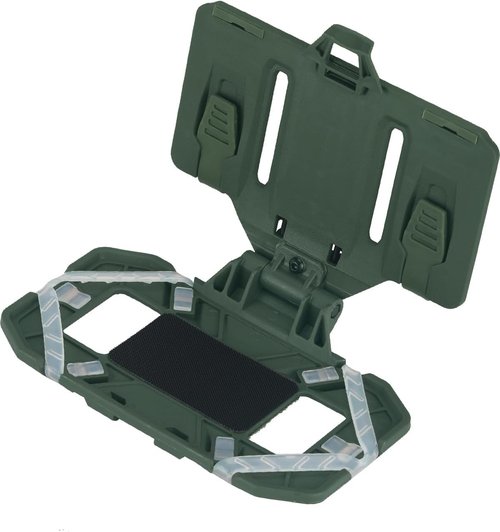 YHKEMA Tactical Plate Carrier Vest Attachments, Chest Phone Board Carrier Foldable Navigation Board for Outdoor Paintball Airsoft Hunting Game, Universal Chest Mount for Screen Size 4.7"-6.7" (Green)