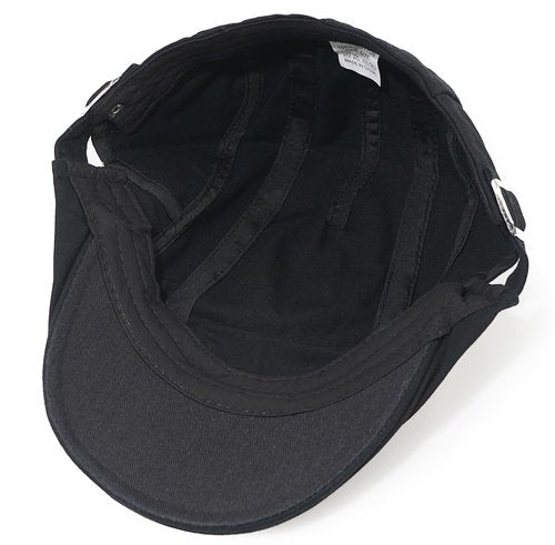 Taidor Newsboy Hats for Men Flat Cap Cotton Adjustable Breathable Irish Cabbie Ivy Driving Hunting Hat Black