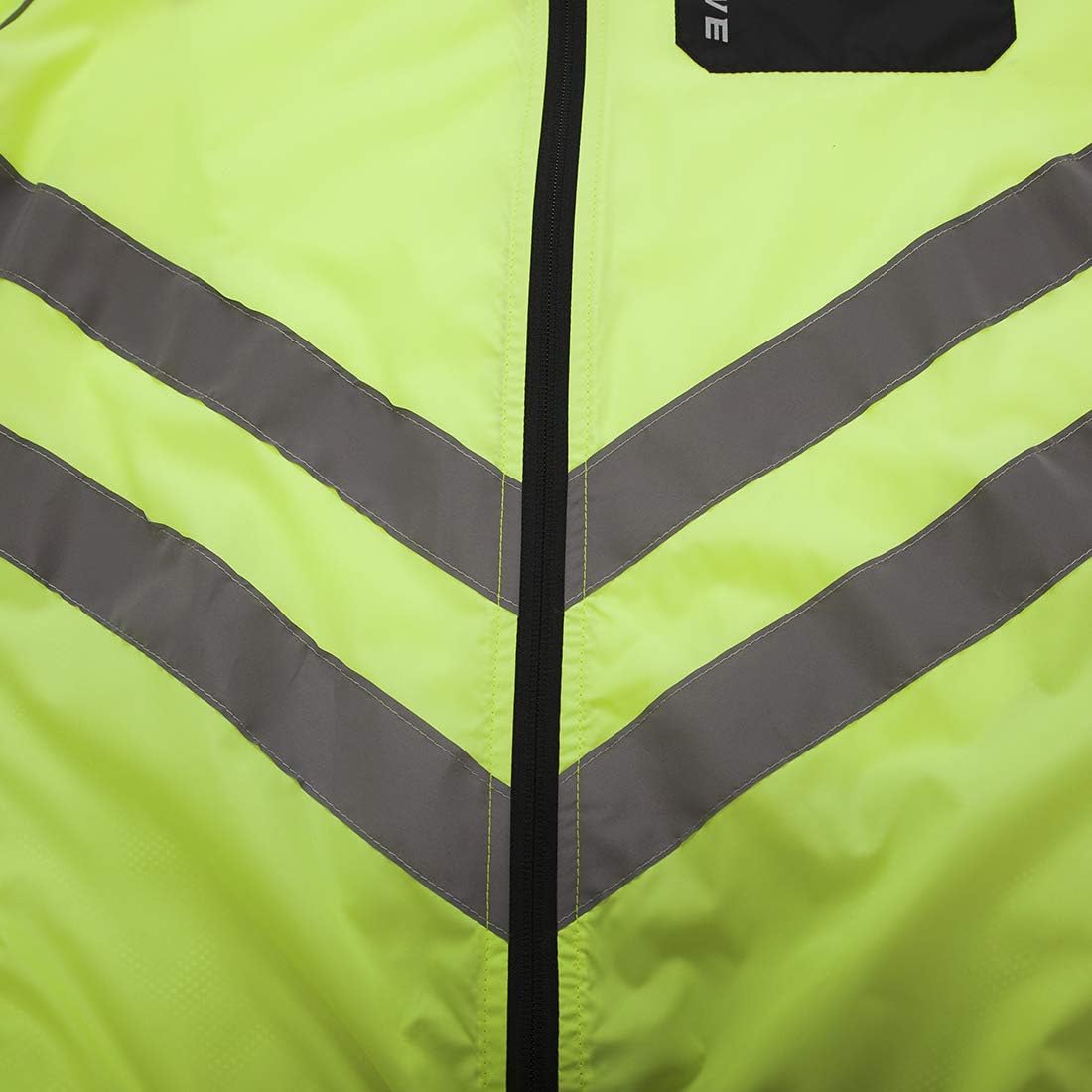 WOSAWE Men's High Visibility Cycling Wind Jacket Water Resistance Reflective Windbreaker