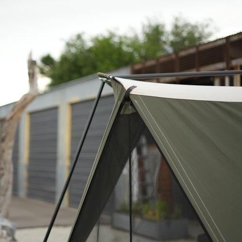 Springbar Leisure Port Canvas Canopy Shade Tent Convertible Pop-Up Shelter (OD Green)