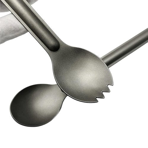 ZHOUSUFEN Long Handle Spork and Spoon, Portable Flatware for Outdoor Camping, Reusable