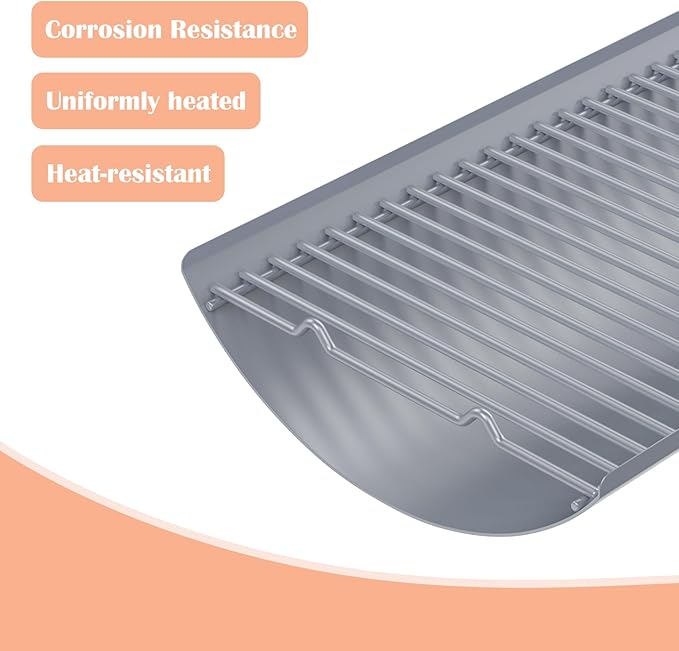 Ash Pan Replacement Parts for Royal Gourmet CC1830FC CC1830SC CC1830V CC1830F CC1830RC Charcoal Grills, Drip Pan Replacement for Royal Gourmet CC1830 Series Charcoal Grill, Grey Coating