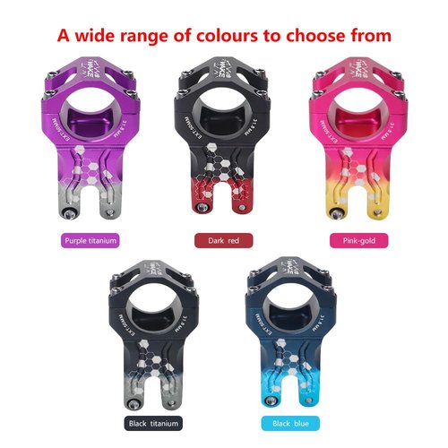 FOMTOR 31.8 Stem 50mm Bike Stem, MTB Stem Mountain Bike Stem Short Handlebar Stem for Most Bicycle, Road Bike, MTB, BMX, Fixie Gear, Cycling (Black Red)