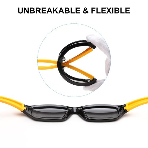 Karsaer Vision Polarized Kids Sunglasses UV400 Protection Flexible TPEE Rubber Frame Baseball Shades for Boys Girls Ages 3-12